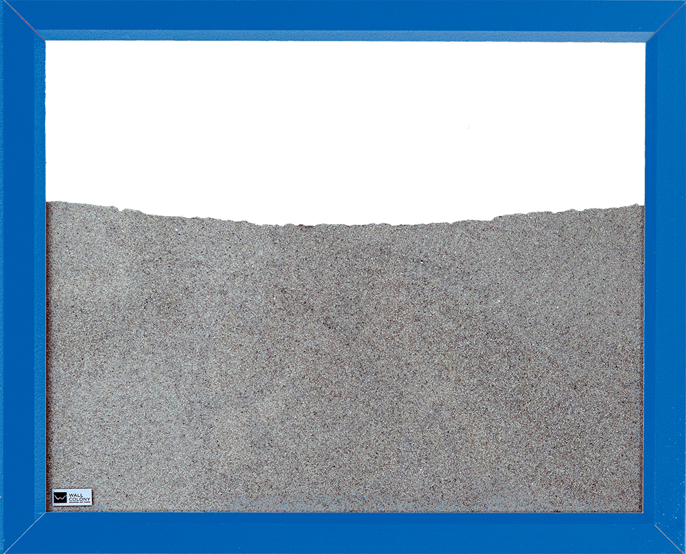 blue painted wood frame ant farm